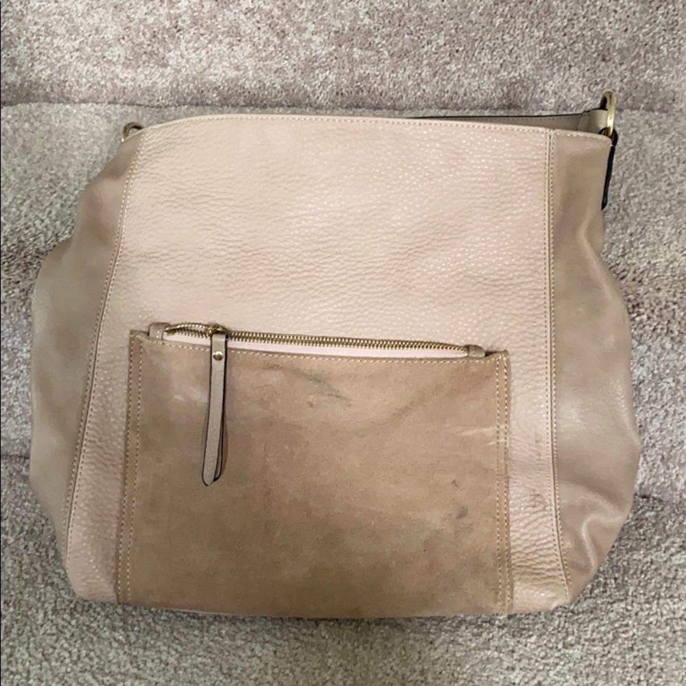 Beige large tote
